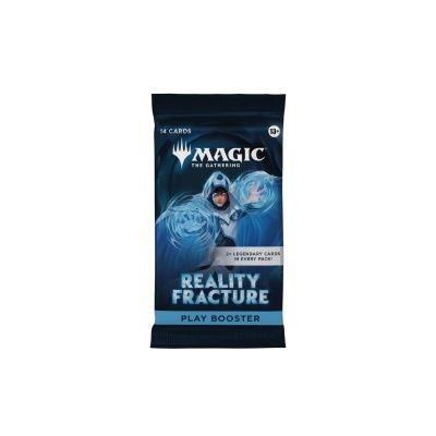 Pack de cartas Magic The Gathering Reality Fracture em embalagem azul e preta com personagem de túnica branca