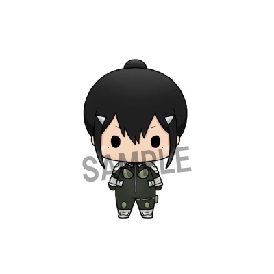 Figura colecionável chibi com fato escuro e cabelo preto