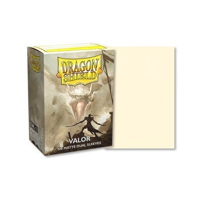Caixa de proteções para cartas Dragon Shield Valor bege claro