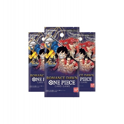 Pacotes de cartas Romance Dawn One Piece Card Game com ilustração de personagens colorida