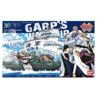 Caixa de modelo de navio Garp's Vice com personagens de anime One Piece