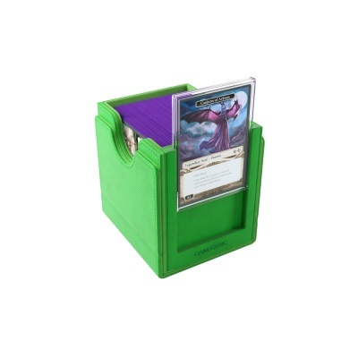 Suporte verde para cartas com cartas de jogo visíveis