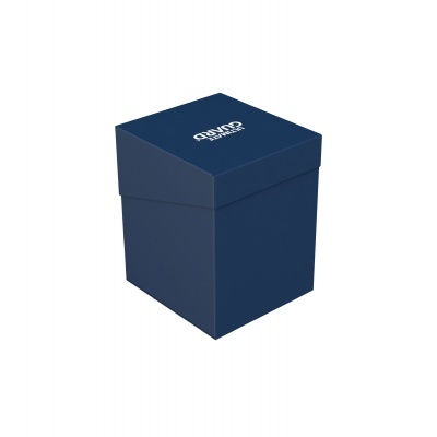 Caixa de presente azul escuro com texto branco OVVO DIAMOND