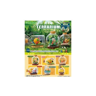 Pack de colecionáveis em vidro com personagens Pikmin em miniatura