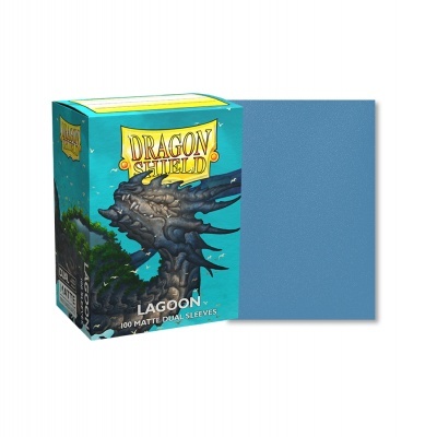 Caixa de plástico Dragon Shield azul Lagoon com ilustração de dragão