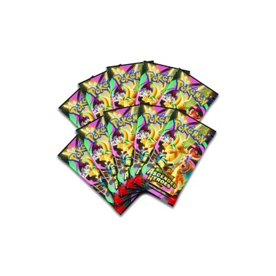 Pacotes de cartas Pokémon Ascended Heroes com ilustrações coloridas