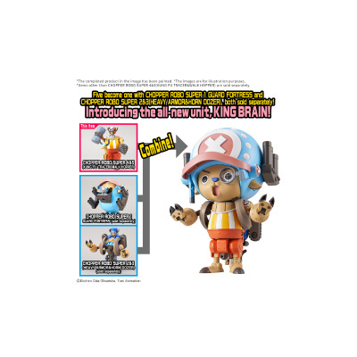 Brinquedos de personagem robô Chopper Robo Super com texto KING BRAIN