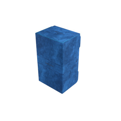 Cubos empilhados de tecido azul com texto GAMEGENIC