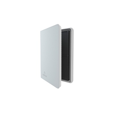 Porta-cartões branco com interior preto e marca IVISITEC