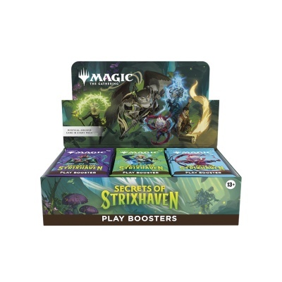 Caixa com cartas Magic The Gathering Secrets of Strixhaven Play Boosters