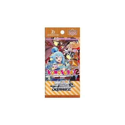 Pack booster de cartas Weiss Schwarz Konosuba 2 com personagens de anime