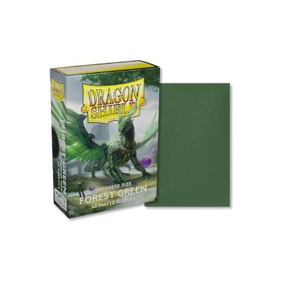 Pacote de sleeves Dragon Shield verde floresta tamanho japonês