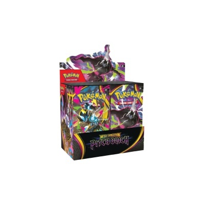 Expositor de cartas Pokémon Trading Card Game com design colorido e personagens.