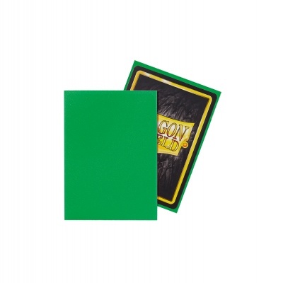Protectores de cartas de jogo verde e preto com texto DRAGON SHIELD