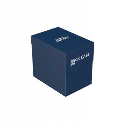 Caixa rígida azul escura com texto branco DECK CASE ROTTS