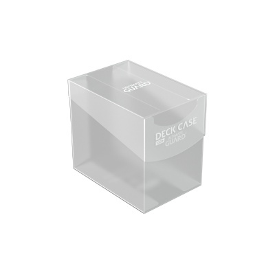Estojo transparente para baralhos com texto 'DECK CASE ULTRA PRO GUARD'