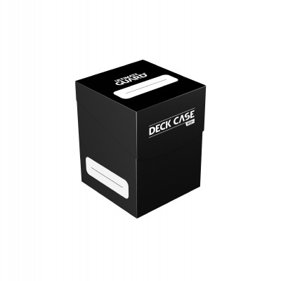 Caixa preta para cartas DECK CASE com etiquetas brancas