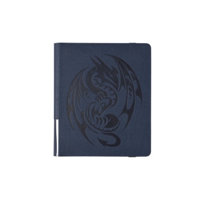 Capa azul escura com dragão gravado