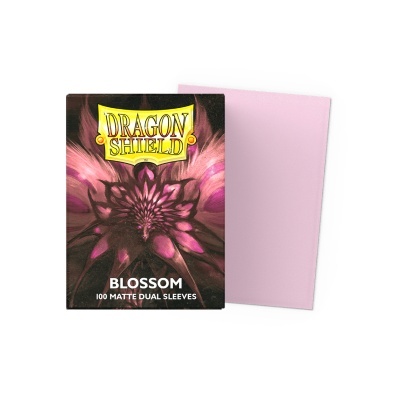 Conjunto de protetores para cartas Dragon Shield Blossom rosa claro com embalagem