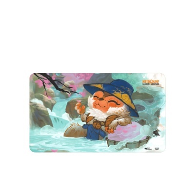 Tapete de rato com personagem de desenho animado e cascata colorida