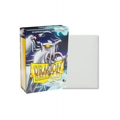 Caixa de sleeves protetores para cartas Dragon Shield branco mate