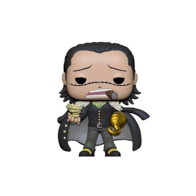 Figura Funko Pop de homem com casaco cinzento, charuto, maço de dinheiro e corneta dourada
