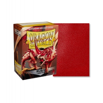 Conjunto de protetores para cartas DRAGON SHIELD vermelho matte