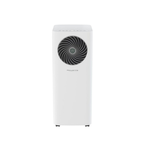 Ar Condicionado Rowenta Turbo Cool+ Portable Air AU5020 10000BTU Ar condicionado portátil branco com grelha circular preta