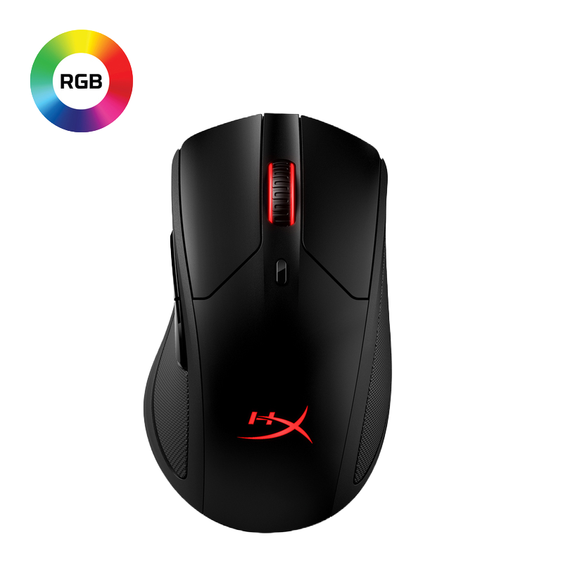 Rato Óptico HyperX Pulsefire Dart 16000DPI RGB Wireless Rato de computador HyperX preto com iluminação vermelha