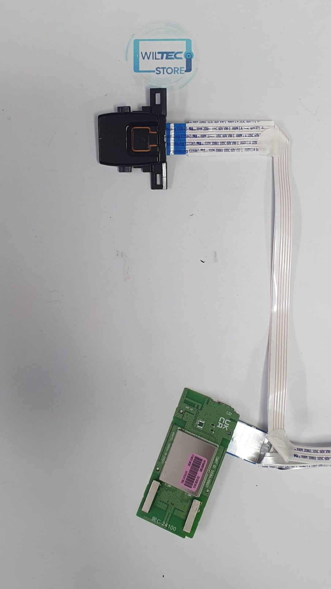 Wifi Module e Power Button TV LG 86UR78006LB / EAT64897302 Componente electrónico com cabo flexível e selo WILTEC STORE