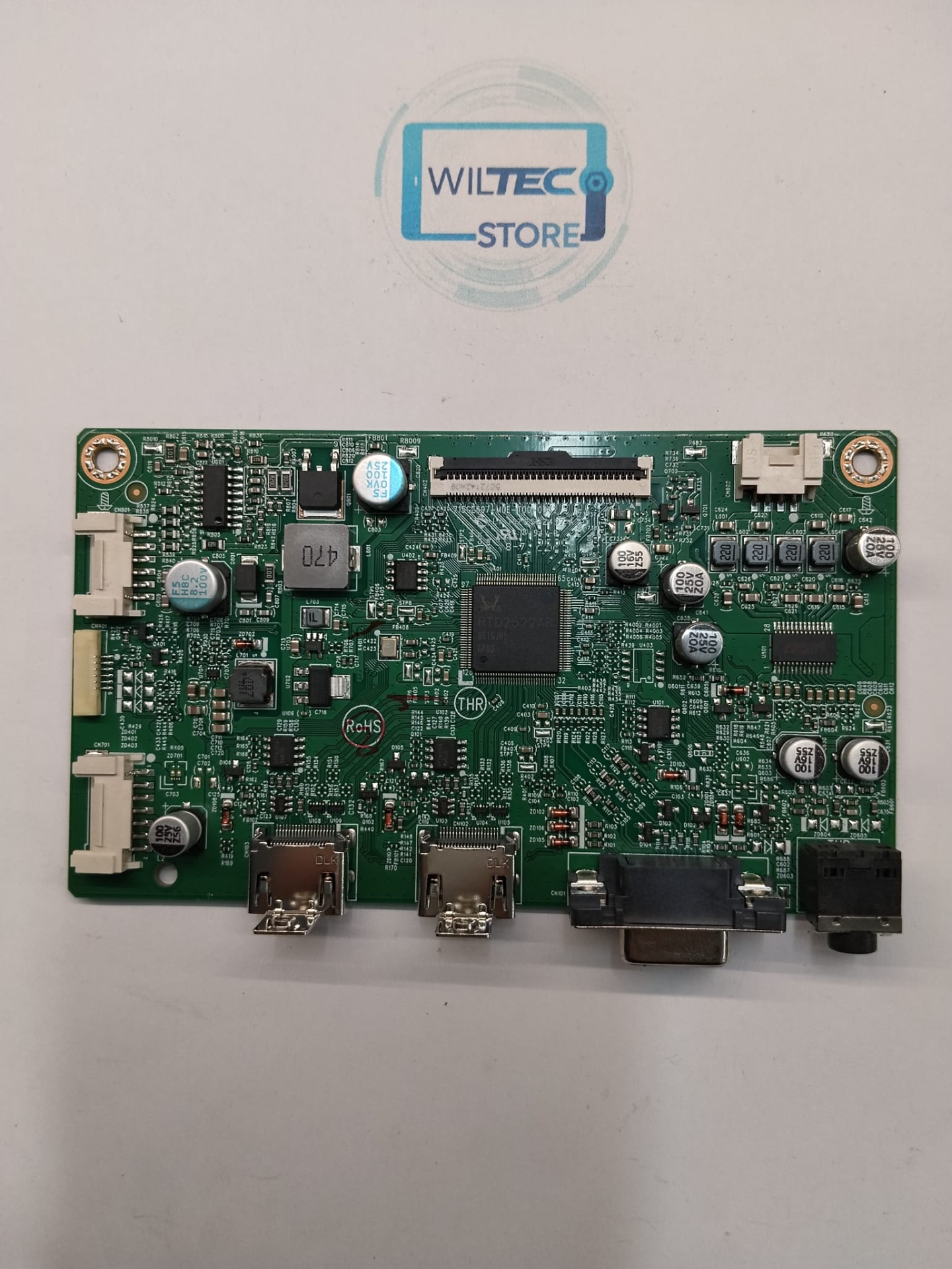Mainboard Monitor Lenovo L271-4A Placa eletrónica verde com circuito e logo WILTEC STORE