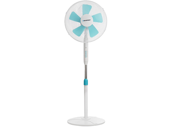 Ventoinha de Pé BLAUPUNKT BP2010 (45 W) Ventoinha de pé branca com aspas azuis