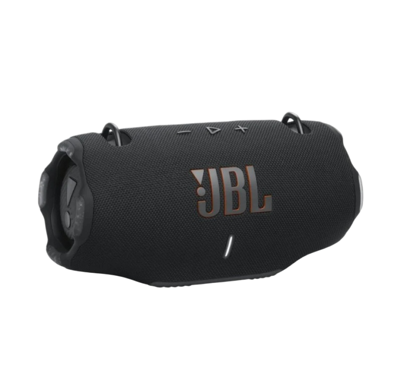 Coluna Portátil Bluetooth JBL Xtreme 4 com Carregador – Preta Coluna portátil preta JBL com tecido texturizado e botões de controlo