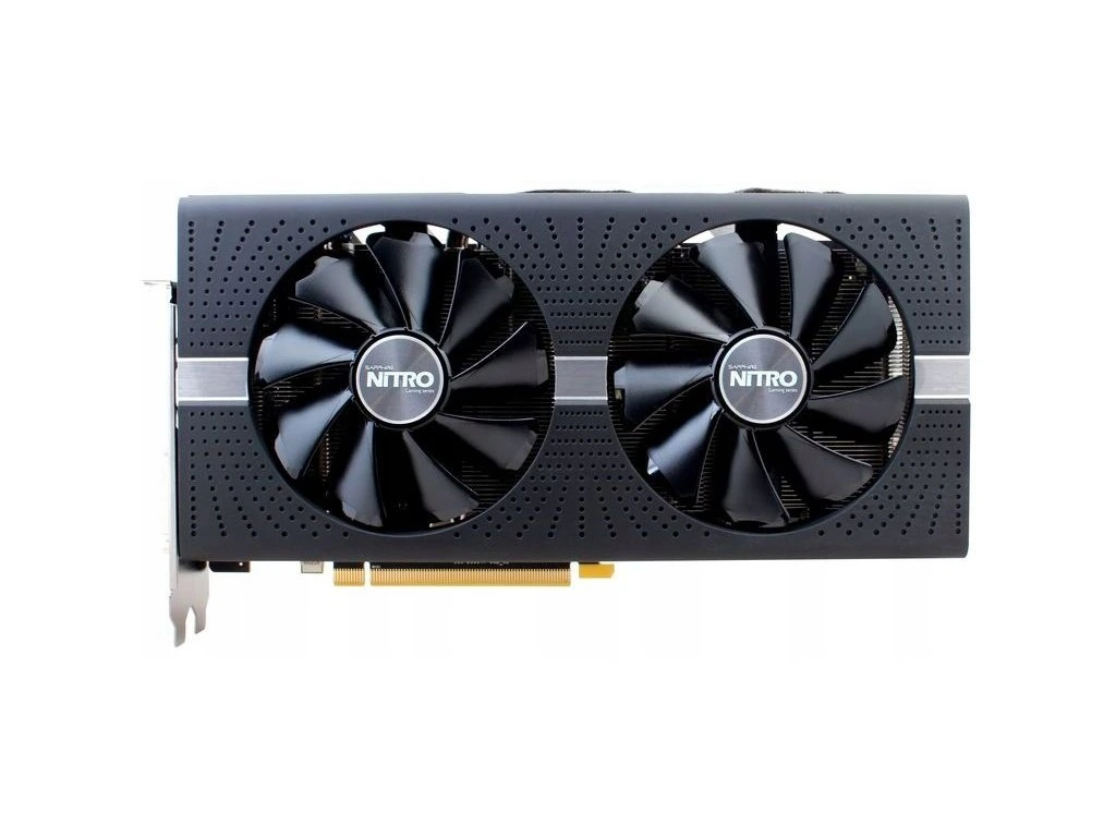Placa Gráfica Sapphire Radeon RX580 NITRO+ 8GB GDDR5 Recondicionada Grade B Placa gráfica preto com dois ventiladores SAPPHIRE NITRO