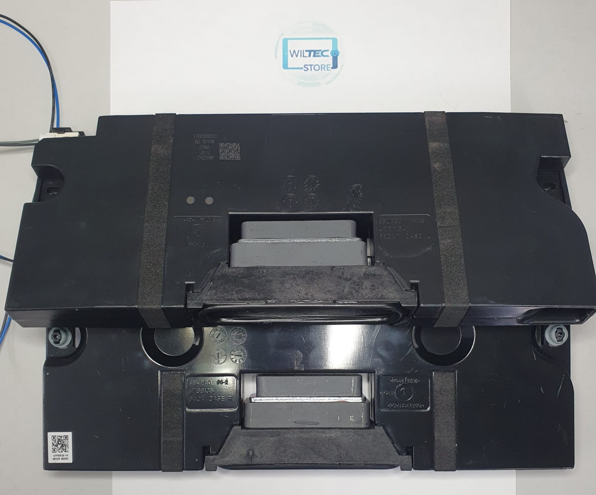 Speakers TV LG 86UR78006LB / EAB65816203 / EAB65816204 Componentes eletrónicos pretos com texto WILTEC STORE