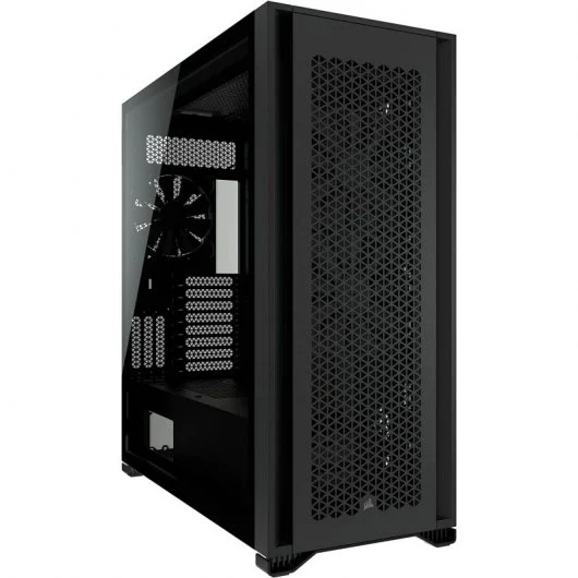 Corsair 7000D AIRFLOW USB 3.0 Preta Recondicionada Grade C Caixa de computador preta com painel frontal perfurado e vidro lateral