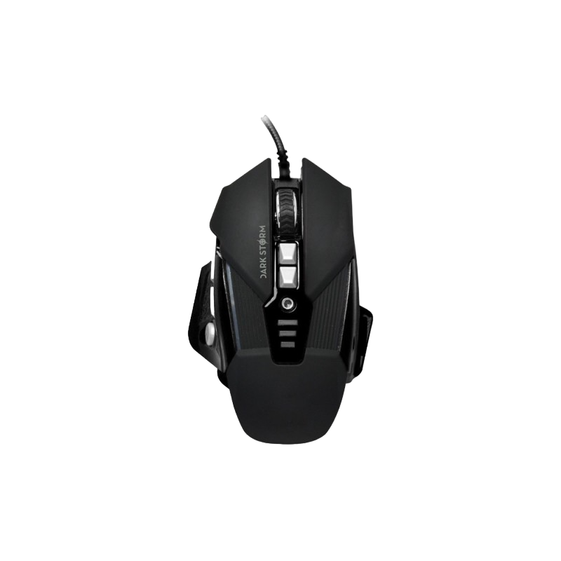 Rato Dark Storm Souris Hurricane 4.0 4000DPI Rato gaming preto com fios e botões laterais