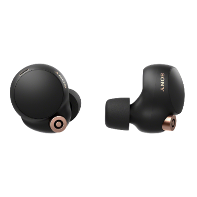 Auriculares intra-auriculares Sony pretos com detalhes em cobre