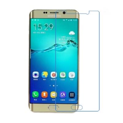 telemóvel Samsung dourado com protetor de ecrã transparente