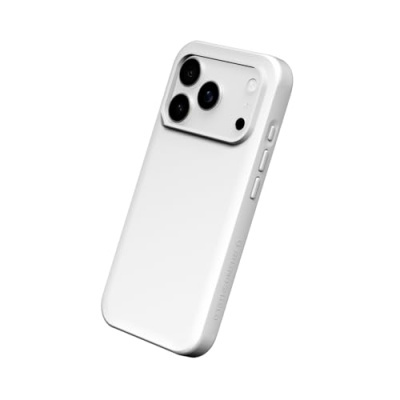 Capa branca para telemóvel com três câmaras grandes e sensor