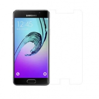 Smartphone Samsung preto com película protetora transparente de ecrã