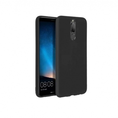 Telemóvel com capa preta aveludada e ecrã a mostrar 08:08