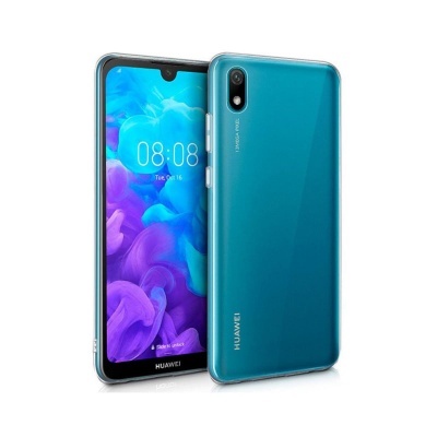 Smartphone Huawei azul com câmara única e ecrã com entalhe