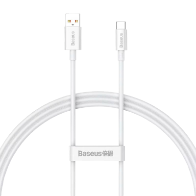 Cabo de dados USB tipo A para USB tipo C branco Baseus