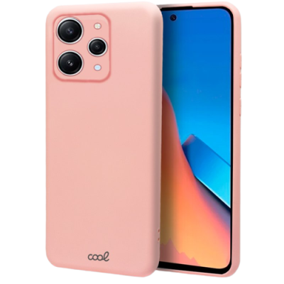 Smartphone com capa rosa e três câmaras