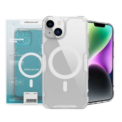 Capa transparente para telemóvel Apple com embalagem azul Nilkin