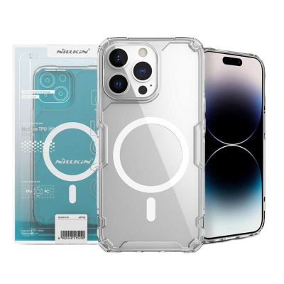 Capa transparente para smartphone TPU com círculo branco, embalagem Nillkin