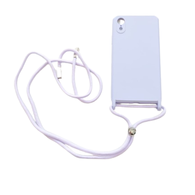 Capa branca para smartphone com alça ajustável