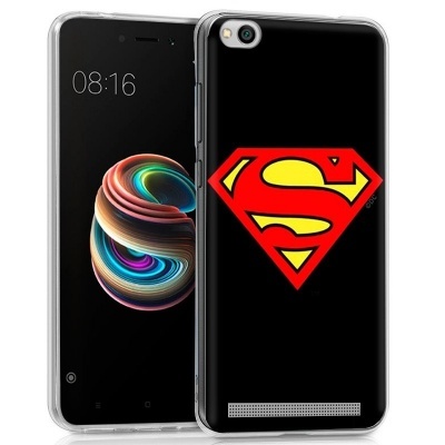 Capa preta para smartphone com símbolo do Super-homem