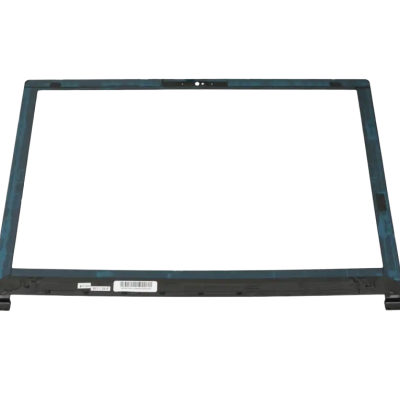 Estrutura preta de ecrã de computador ou portátil com etiquetas brancas